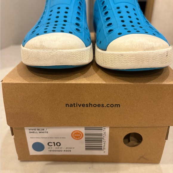 Native Kids Sneakers in Bright Blue and White - Picture 1 of 6